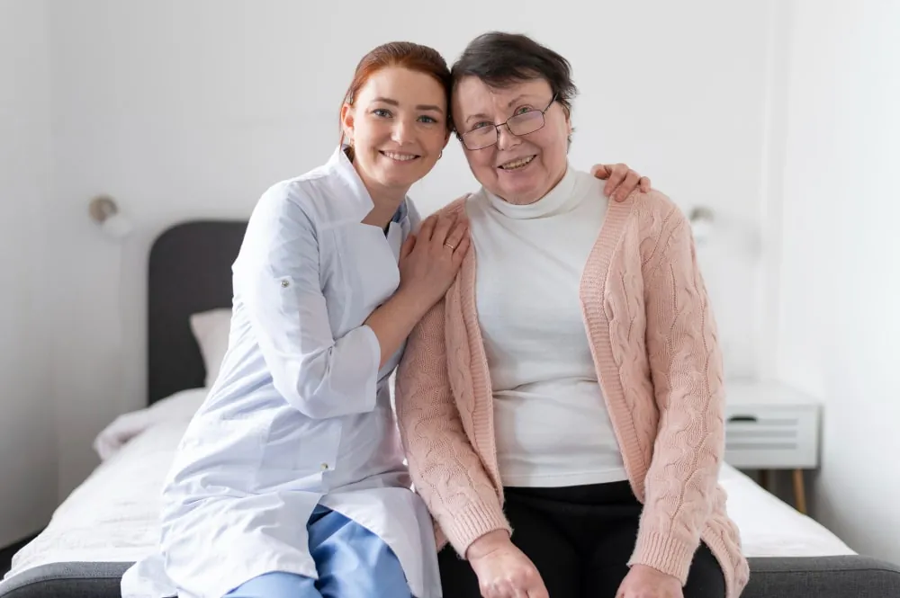 Caregiver providing compassionate care